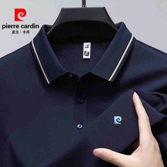 OC755: Áo thun nam Pierre Cardin màu trơn giản dị áo sơ mi POLO hàng đầu