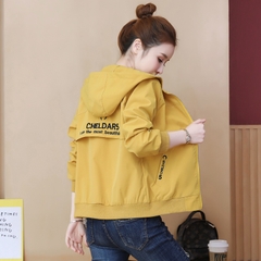 OD921: áo khoác gió nữ có mũ Phong cách hàn quốc