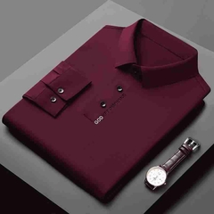 OC758: Áo thun nam Pierre Cardin lụa dâu áo thun công sở cổ điển có ve