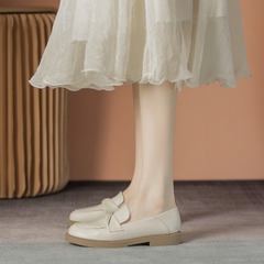 OD438: Giày Da Nữ Phong Cách Anh Quốc Flat