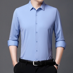 OE268: Áo sơ mi nam cao cấp không cần ủi dành cho nam cao cấp trung niên