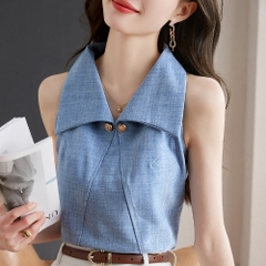 OD032: áo sơ mi nữ cao cấp kiểu không tay