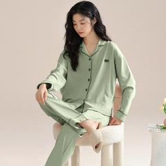OE519: Bộ đồ ngủ nữ SPNN cotton màu trơn mùa hè cao cấp mặc ở nhà