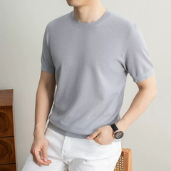 OH152: Áo thun ngắn tay nam dệt kim mỏng, kiểu dáng casual