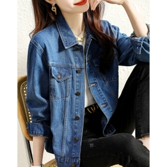 OC918: áo khoác denim ngắn thanh lịch cho nữ