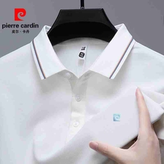 OC755: Áo thun nam Pierre Cardin màu trơn giản dị áo sơ mi POLO hàng đầu