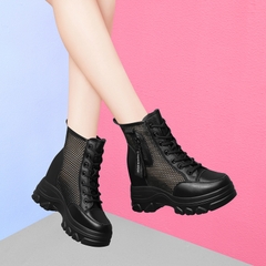 OD207: Giày bốt Martin lưới da thật giày nữ