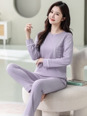 OE528: Bộ đồ ngủ cho nữ SPNN tay dài bằng cotton