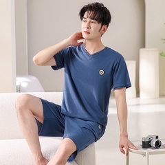 OE492: Bộ đồ ngủ cotton ngắn tay mùa hè cho nam SPNN mặc nhà cho nam SPNN