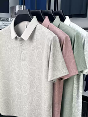 OE964: Áo thun ngắn tay Pierre Cardin bằng lụa băng dành cho nam