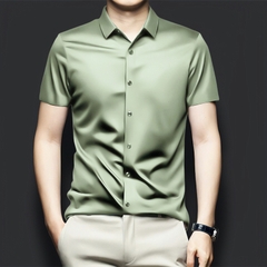 OD282: áo sơ mi nam tơ lụa cao cấp lịch lãm