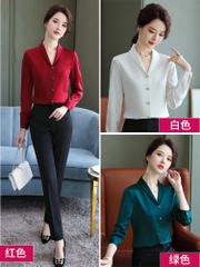 OD065: áo sơ mi lụa nữ cao cấp