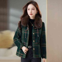 OC492: áo khoác nữ sọc caro cao cấp