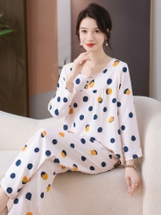 OE529: Bộ đồ ngủ lụa cotton cho phụ nữ SPNN