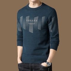 Mã B072: Áo Len Nam Cổ Tròn Áo Chui Đầu Jacquard cao cấp