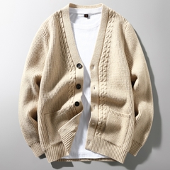 Mã B255: Áo len cardigan nam cổ chữ V phong cách Hàn Quốc