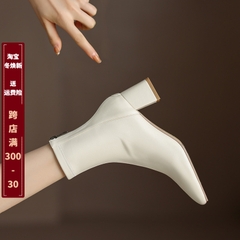 OC884: Giày bốt nữ mũi nhọn kiểu Pháp Giày bốt Martin
