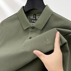OE261: Áo thun polo dài tay nam cao cấp atn trung niên chất liệu cotton