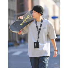 Mã C127: Áo thun nam cotton họa tiết retro oversize dáng rộng