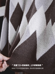 Mã A829: Áo len nam nhung cổ  Jacquard