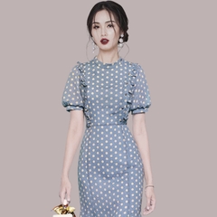 OD216: váy đầm màu tím thiết kế