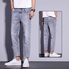 OE735: Quần jeans nam cao cấp vừa vặn thẳng bó co giãn