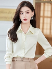 OD075: áo sơ mi nữ lụa dài tay