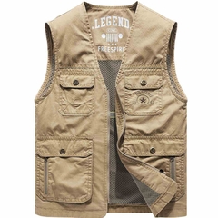 OC448: Áo vest nam gile cotton Áo vest nam nhiều túi trung niên