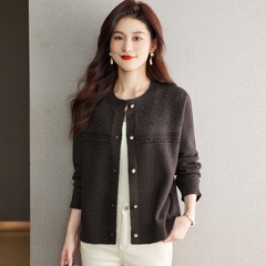 OD828: áo khoác cardigan nữ trung niên cao cấp