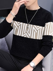 Mã A616: Áo len dệt kim họa tiết hoa mùa thu đông nam phong cách Hàn Quốc