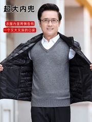 OE933: Áo khoác cotton nam cao cấp mùa thu đông kiểu dáng nhẹ dành cho người trung niên