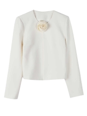OD691: áo khoác cardigan nữ thu đông hoa hồng