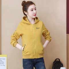 OD921: áo khoác gió nữ có mũ Phong cách hàn quốc