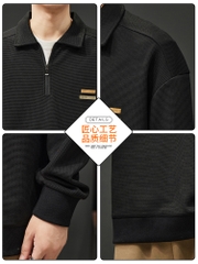 Mã B040: Áo nỉ nam Cổ Polo thời trang thương hiệu cao cấp