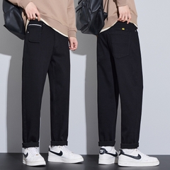 OE111: Quần jeans đen nam cao cấp quần dài giản dị nhung nam thời trang