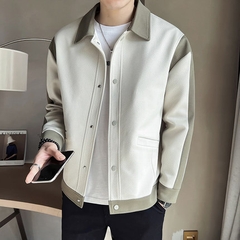 Mã A630: Áo len nam cổ tròn jacquard phong cách retro