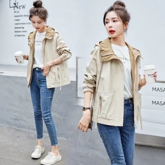 OD606: Áo khoác gió có mũ trùm đầu thời trang cho nữ