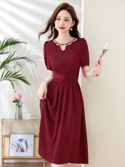 OD646: Váy dài họa tiết khí chất cao cấp c