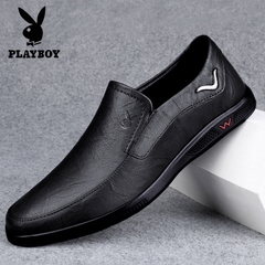 OE302: Giày nam cao cấp Playboy giày mũi tròn giày da giày lười phong cách Hàn Quốc thoải mái