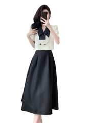 OD645: set áo váy cao cấp phong cách Pháp