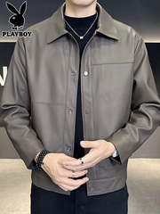 OH114: Áo khoác da nam cao cấp Playboy phong cách thường ngày