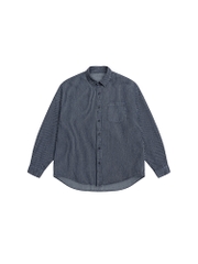 Mã C132: áo sơ mi nam dài tay denim sọc wash trẻ trung