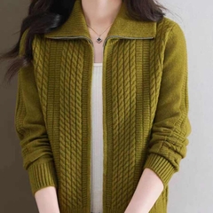 OC249: áo khoác len nữ dệt kim áo khoác cardigan nữ