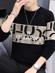 Mã A616: Áo len dệt kim họa tiết hoa mùa thu đông nam phong cách Hàn Quốc