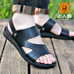 OE859: Dép sandal nam mùa hè giày da bò mới