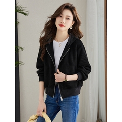 OE408: Áo khoác cho nữ đa năng có khóa kéo cardigan