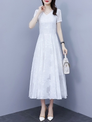 Mã B943: đầm váy voan trung niên big size cỡ lớn 5XL