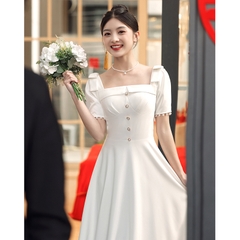 Mã C036: Váy tiệc kiểu Pháp cao cấp nhẹ nhàng sang trọng