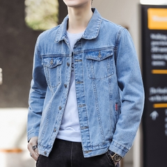 Mã B129: Áo khoác denim nam mùa thu đông cao cấp