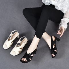 OD459: Giày Xăng Đan Nữ Rỗng Miệng Cá cao cấp